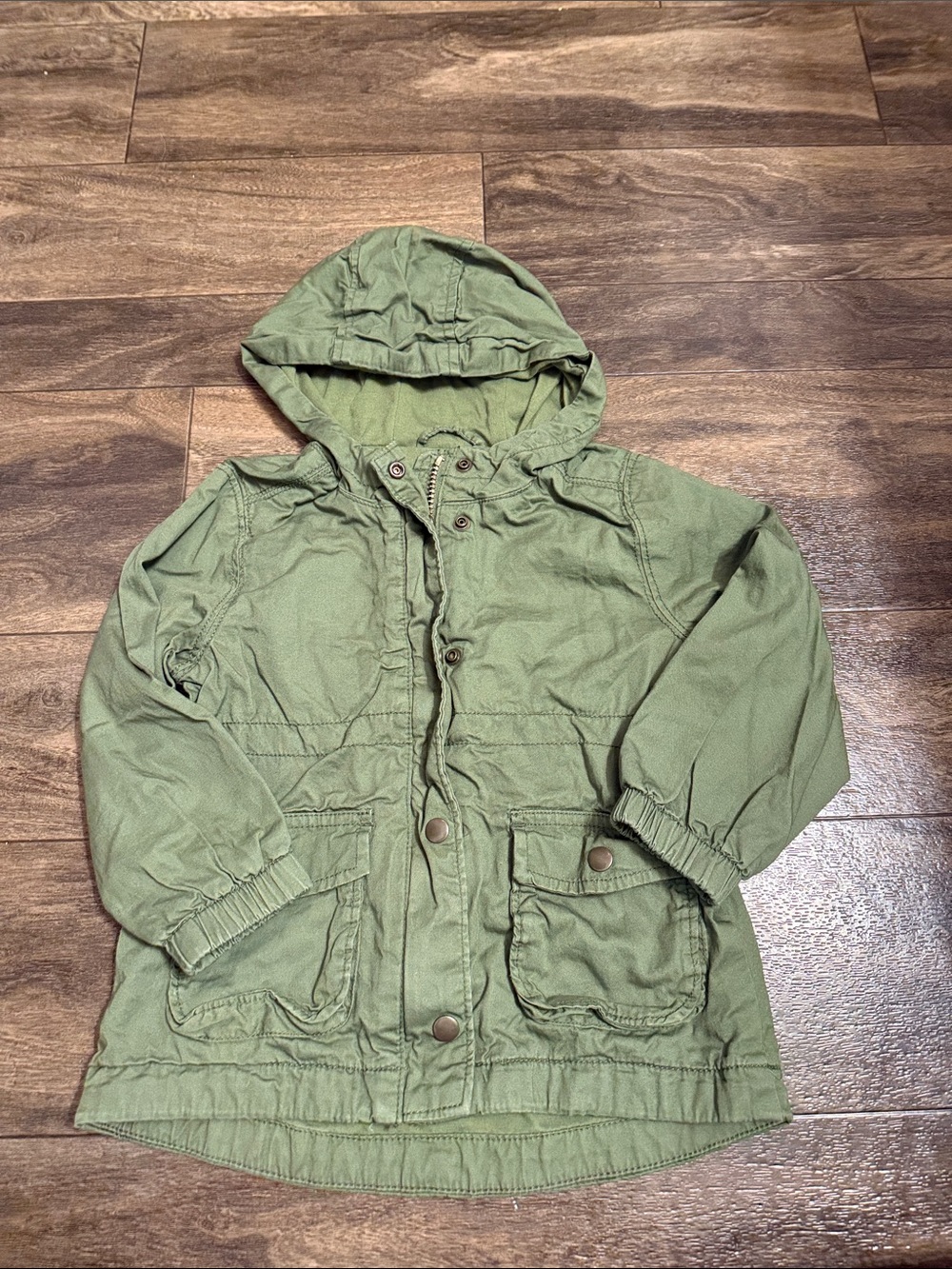 Old Navy Olive Green Hooded Kids Jacket